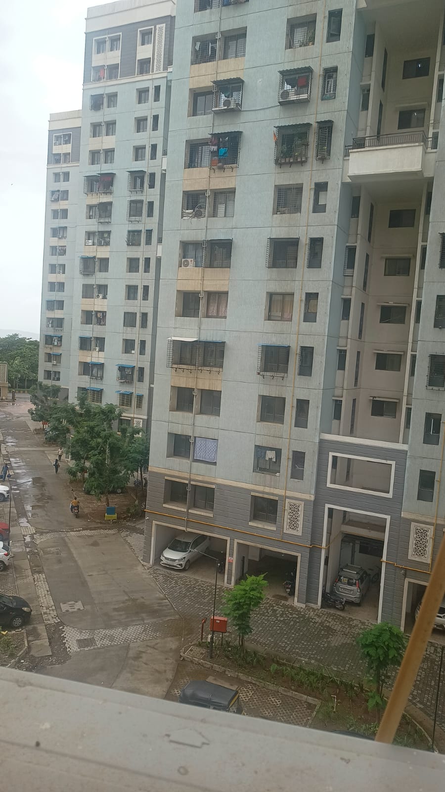 Internal road and stilt parking at Ananta Towers Ulwe